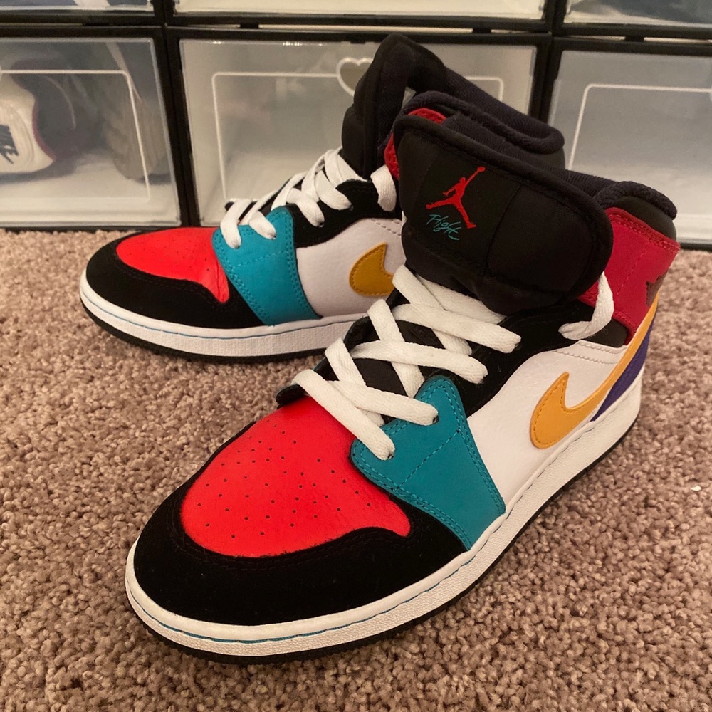 Air Jordan 1 mid GS MULTI COLOR 7y